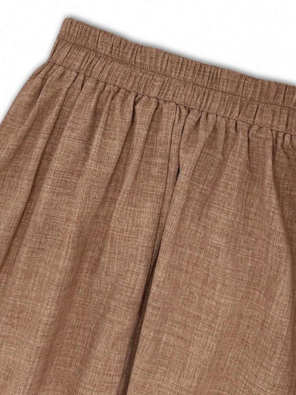Khaki Casual Women's Vacation Skirt With Double Pockets - Picture 4 of 5
